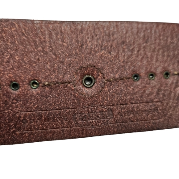 Vintage‎ Fossil Wide Leather Studded Belt Unisex - Picture 6 of 10
